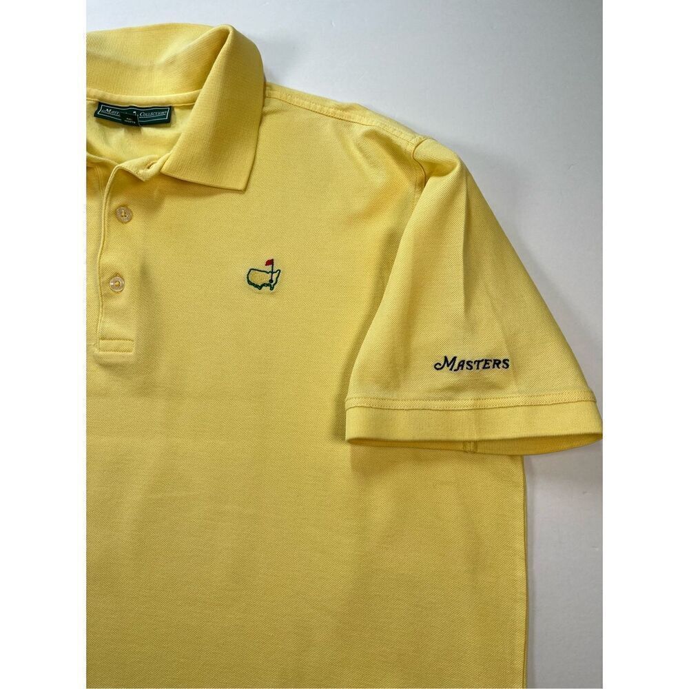 Masters Collection 100% Pima Cotton Yellow Augusta National Golf Polo Size XL